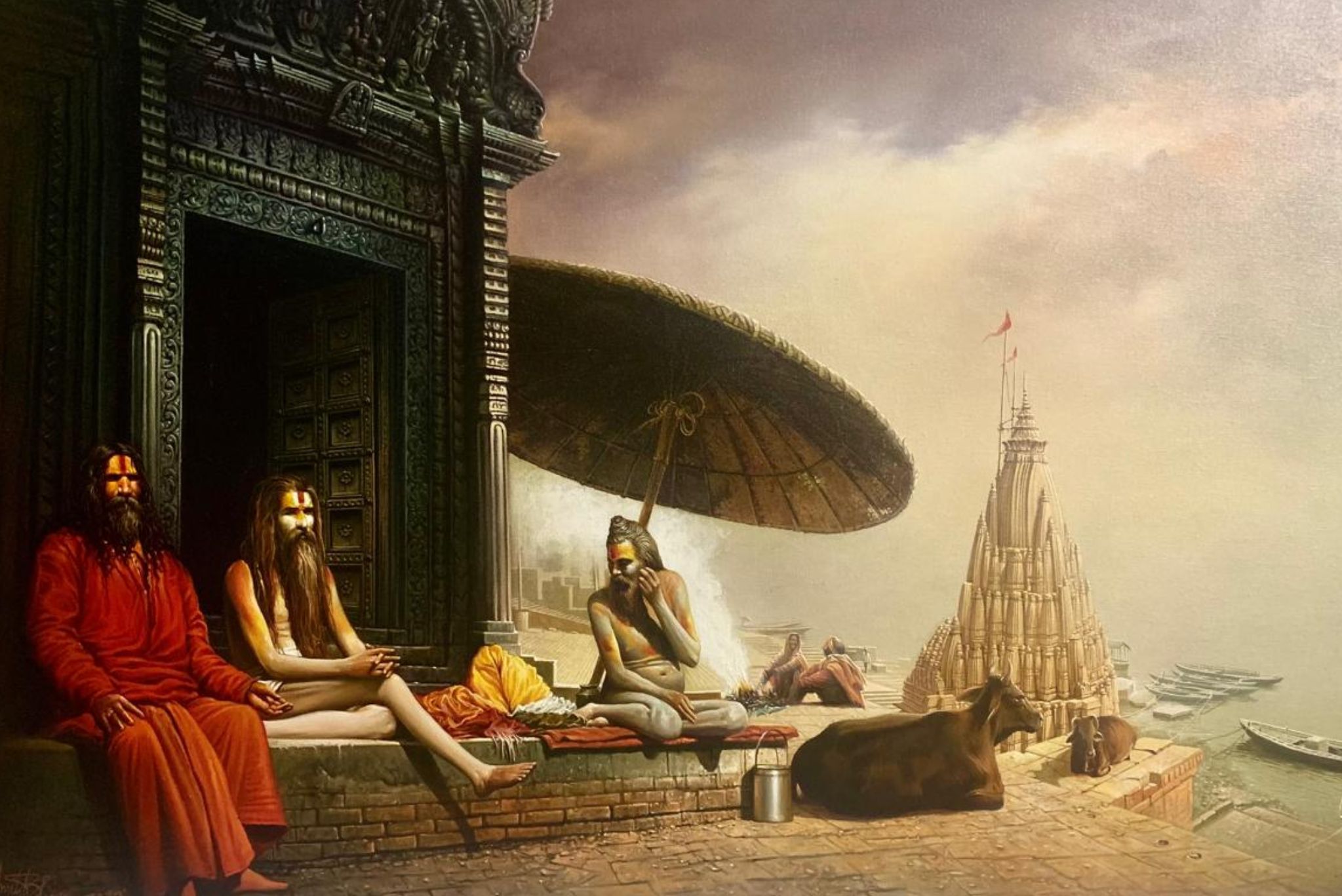 गंगा-हुगली नदी की धाराओं जैसा पवित्र है कोलकाता के इस कलाकार की चित्रकारी, नाम है 'अमित भर'